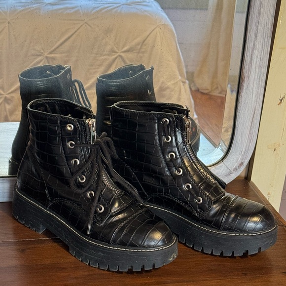 Sugar Black Combat Boots - Picture 2 of 16